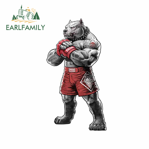 EARLFAMILY 13cm x 7.1cm for No Easy Rounds Pit Bull Car Sticker Vinyl Personality Animal Decal Window Decoration JDM Assessoires ► Photo 1/4