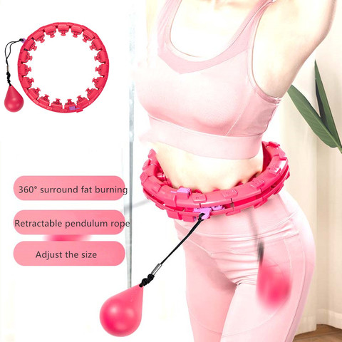 Sports Hoops Yoga Home Fitness Smart Hoops Circle Not Drop Adjustable Waist Training Ring Belly Trainer Abdominal  Weight loss ► Photo 1/6