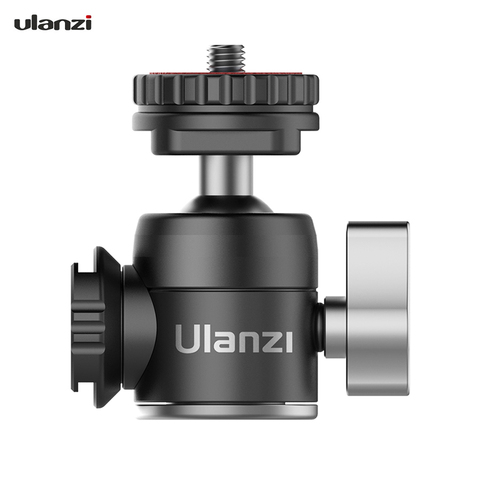 Ulanzi U-60 Metal Mini Ballhead Dual Cold Shoes Microphone 360 Degrees Ball Head Vlog Video Shooting for Canon Sony DSLR Camera ► Photo 1/6