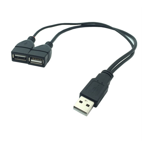 1PC 2 In 1 Usb to USB Cable Extender Male to Female USB Extension Cable Super Speed Data Sync Charging 30CM ► Photo 1/1