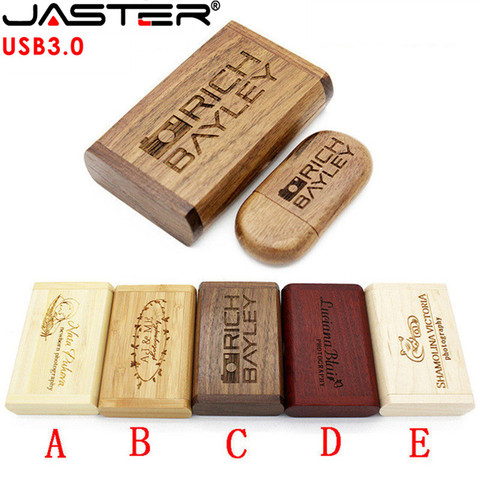 JASSTER 1PCS free custom logo USB 3.0 Flash Drive Memory Stick+Packing Box pendrive 4GB 8GB 16GB 32GB 64GB photography gift ► Photo 1/6