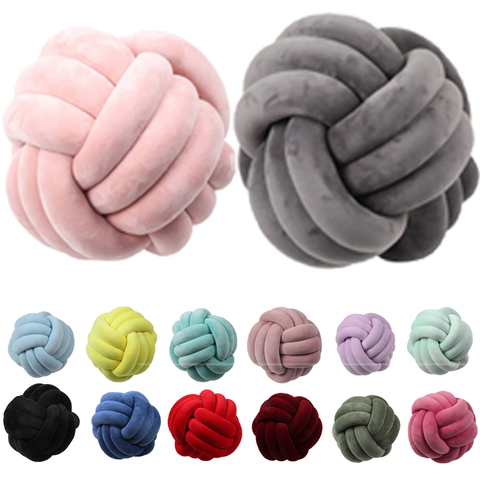 Soft Knot Ball Cushions Bed Stuffed Pillow Home Decor Cushion Ball Plush Throw well-sealed  well-padded ► Photo 1/6