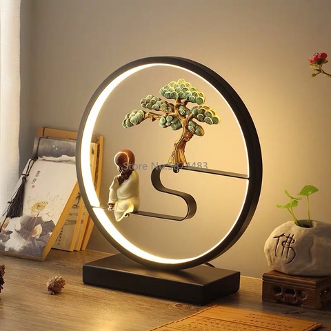 Table Lamp Bedroom Bedside Lamp Desk Study Dormitory Eye Protection Night Light Retro Living Room Decorative Table Lamp ► Photo 1/4