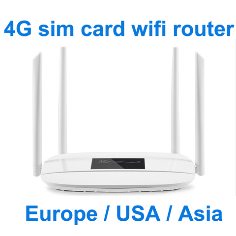 4G wifi router 4G lte cpe SIM card wifi router 300m CAT4 32 wifi users router RJ45 WAN LAN indoor lte CPE wireless router ► Photo 1/5