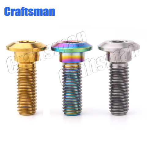 5 / 6 Pcs Titanium Bolts M8X25mm Motorcycle Brake Disc Screws M8 * 25mm Fixed Titanium Alloy Bolt ► Photo 1/3