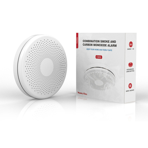Standalone Combination Smoke Alarm & Carbon Monoxide Detector, AA Battery Powered,CO GAS Smoke Detector with LED Indicator ► Photo 1/6