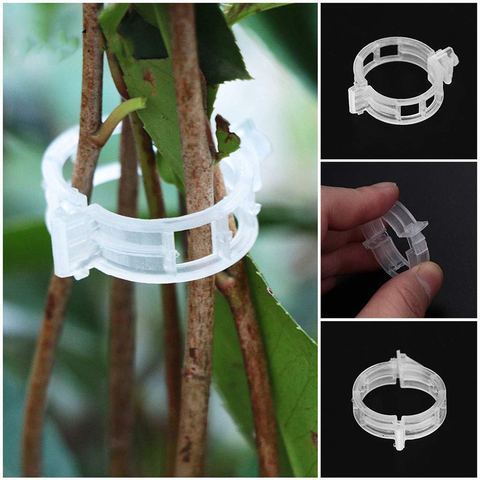 50pcs-pack Quality Durable Plastic Sling Clips Fastener Plant Vines Tomato Vegetable Bush Tendril Binder Farming Clip ► Photo 1/6