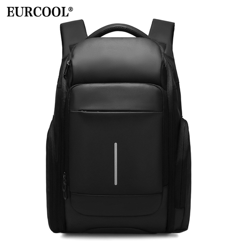 EURCOOL Men Travel Backpack Used For 15.6 inch Laptop Multi-layer Bags Male Mochila Water Repellent Business Backpacks n0010 ► Photo 1/6