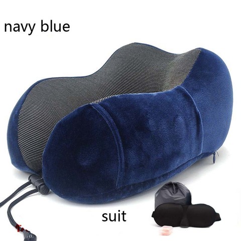 Memory Foam Neck Pillows Headrest Massage Cushion Travel Holiday Vacation Car Seat Rest Pad ► Photo 1/6