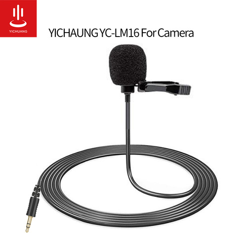 YICHUANG 1.5m Metal Microphone 3.5mm Jack Lavalier Tie Clip Microphones Mini Audio Mic for Camera ► Photo 1/5