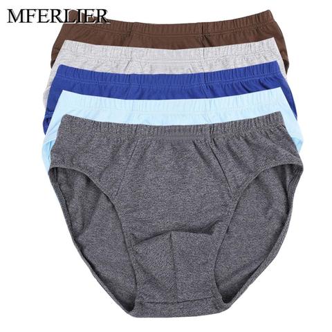 Men Briefs 6XL 7XL 8XL large size waist 140cm cotton men Underwear 3 colors ► Photo 1/6