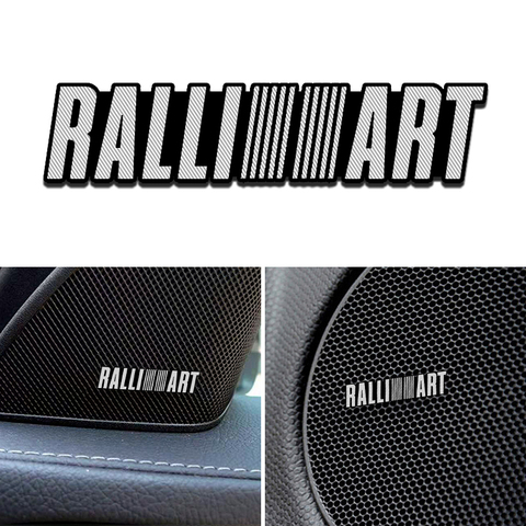 4pcs speaker aluminum 3D sticker trumpet horn sound letter stickers car styling For mitsubishi RalliArt galant car Accessories ► Photo 1/5