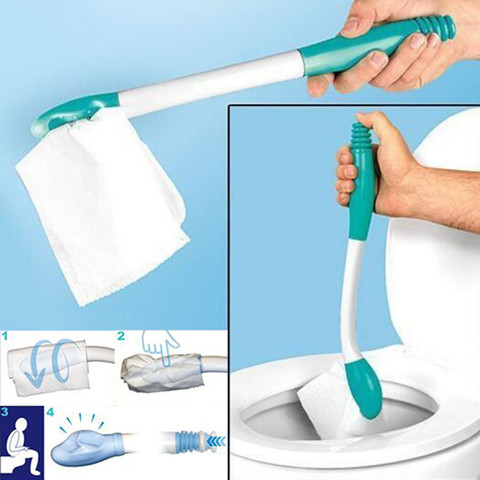 Long Handle Reach Comfort Bottom Wiper Self Wipe Assist Holder Toilet Paper Tissue Grip Self Wipe Aid Motion Assistance ► Photo 1/6