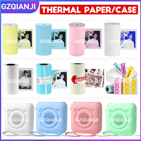 White Pink Yellow Thermal Paper label Paper Sticker Paper GZM5804 Portable Thermal Bluetooth Printer (Noted Only paper or case) ► Photo 1/6