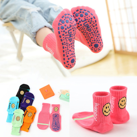 Baby 6 Colors Cotton Non-slip Socks Winter Baby Kids Walk Socks Shoes Toddlers Floor Casual Toddler Anti-slip Middle Tube Socks ► Photo 1/6