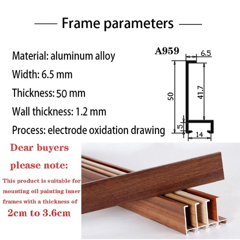 Customized dedicated link Metal Picture frame Canvas Painting Frame For Oil Paintings Frame ► Photo 1/6