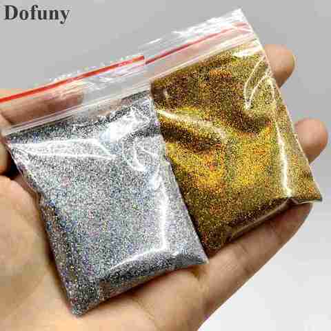 0.2MM(008inch)10Gram Holographic Laser Gold & Silver Shining Fine Nail Glitter Dust Powder for Nail Polish Laser Dazzling Dust ► Photo 1/6