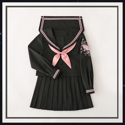 New Japanese Korean Version Jk Suit Woman School Uniform High School Sailor Navy Cosplay Costumes Student Girls Pleated Skirt XL ► Photo 1/6