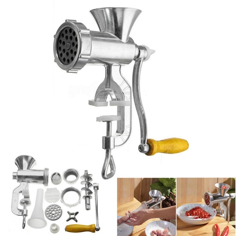 Kitchen Meat Grinder Stainless Steel Handheld Sausage Noodle Dish Crank Household Kitchen Hand Crank Meat Mincer Kitchen Tool ► Photo 1/6