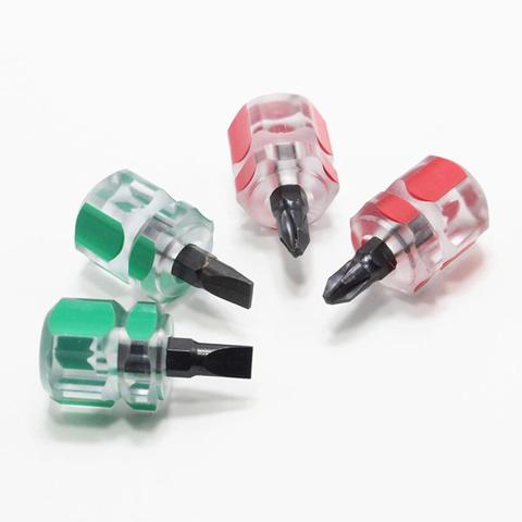 1PCS 6mm Slotted Phillips Head Screwdriver Short Handle Screwdrivers Repair Tool Mini Screw Driver Hand Tool ► Photo 1/6