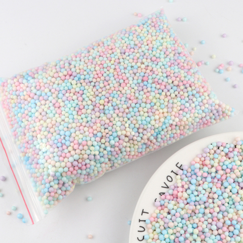 Particle multicolor foam beads slime supplies Decorative Foam