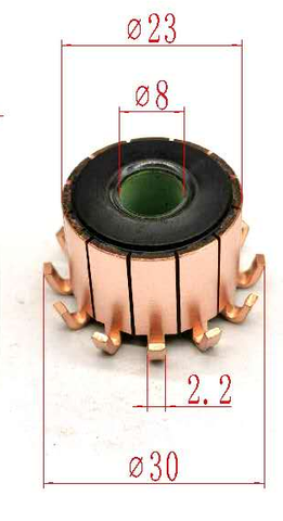 8x23x17mm 12p Copper Bars Alternator Electric Motor Commutator Copper Commutator for Mini Drill On Armature Commutator ► Photo 1/1