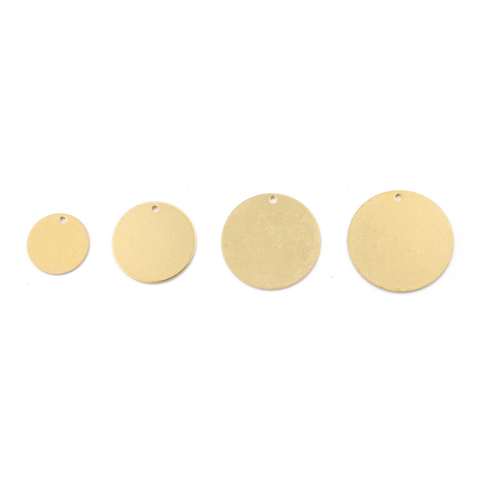 20Pcs Raw Brass Round Circle Engraving 15mm 20mm 25mm Charms Pendant For DIY Earring Necklace Jewelry Findings Making ► Photo 1/6