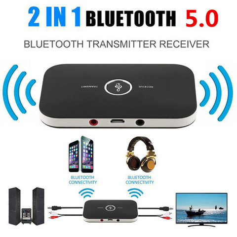 B6 Bluetooth 5.0 Audio Transmitter Receiver Wireless Adapter USB Dongle 3.5mm AUX RCA for TV PC Headphones Home Stereo Car Audio ► Photo 1/6