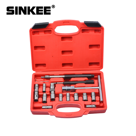 17 PCS Diesel Injector Cleaner Clean Carbon Remover Seat Cutter Cutting Tool Set SK1364 ► Photo 1/3