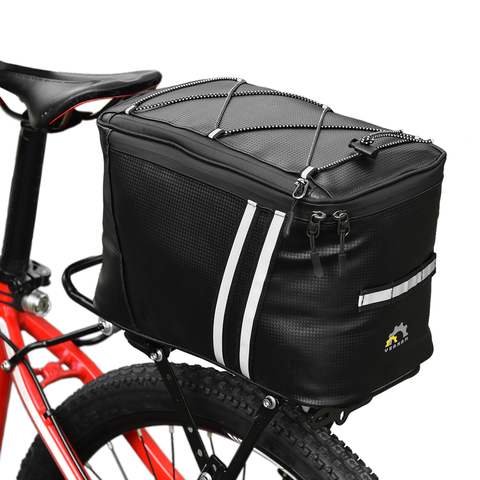 Water Resistant Bike Rack Bag with Thermal Insulation Compartment Bicycle Bag Bike Trunk Bag PU Cycling Pannier Pouch ► Photo 1/6