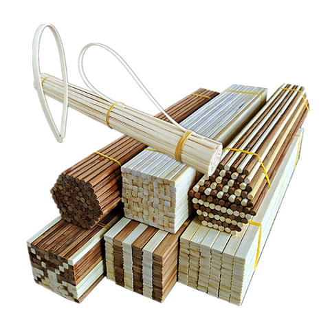 10PCS/lot Multi-size Round Square Bamboo Sticks DIY Handcraft Making Modeling Materials ► Photo 1/6