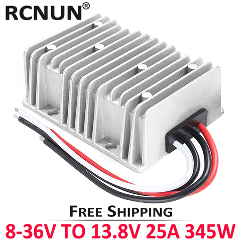 RCNUN DC 8-40V to DC 12V 13.8V 1A 3A 6A 10A 15A 20A 25A Boost Buck Converter Voltage Stabilizer Regulator CE RoHS for Cars Solar ► Photo 1/6