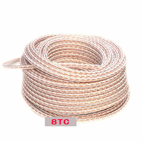 Per Meter HIFI 8TC 7N OCC Pure Copper Speaker Cable Hi-End Audio Speaker Wire Loudspeaker Cable ► Photo 1/6