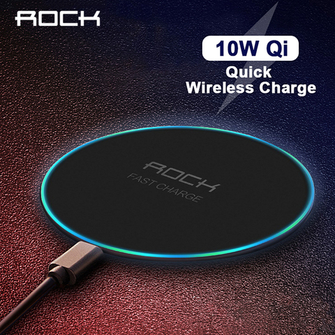 LED Breathing Light 10W Wireless Charger , ROCK Qi Fast Wireless Charging  Pad For iPhone X XS 8 Samsung Xiaomi - Price history & Review | AliExpress  Seller - Shop2496012 Store 