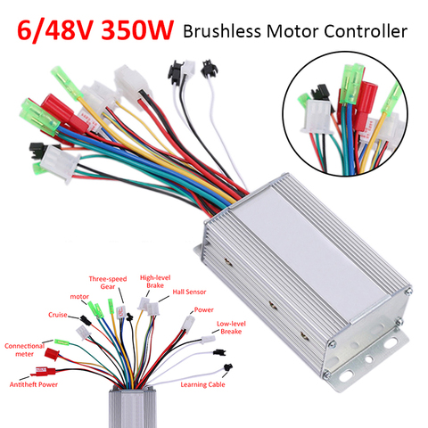 Electric Bicycle Accessories 36V/48V Electric Bike 350W Brushless DC Motor Controller For Electric Bicycle E-bike Scooter ► Photo 1/5