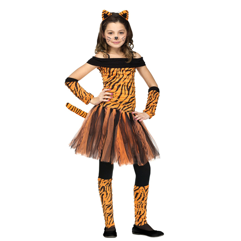 Snailify Girls Zebra Costume Kids Tiger Costume Child Tigress Cosplay Halloween Costume Purim Carnival Party ► Photo 1/6