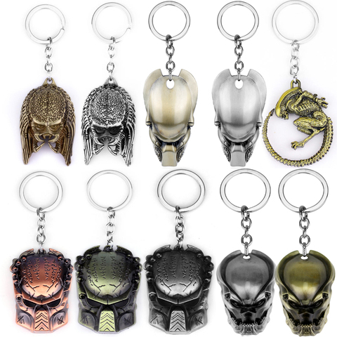 Movie Alien Vintage AVP Ornaments Alien Predator Keychains Classic accessories for Women men Jewelry Metal Keyrings-50 ► Photo 1/6