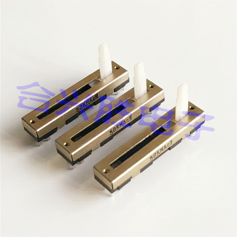 4.5 cm sliding potentiometer dual Channel 50K mixer volume straight slider fader shaft length 15MM 8 feet ► Photo 1/2