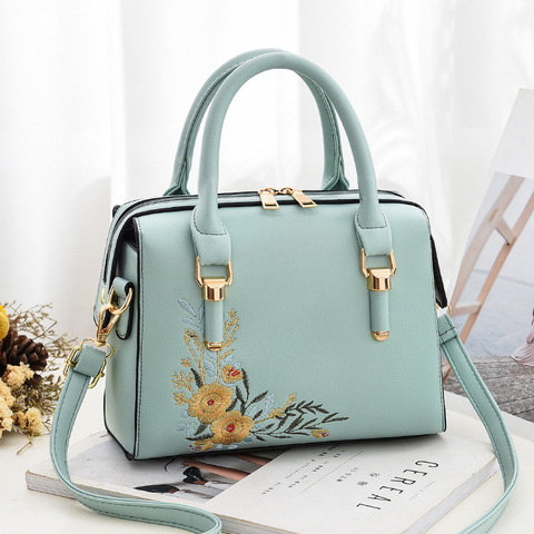 2022 Luxury Handbags Embroidered Women Bags PU Leather Crossbody Bags For Women Tote Retro Ladies Shoulder Bag Female Handbag ► Photo 1/6