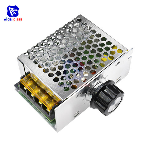 diymore 4000W AC 220V SCR Voltage Regulator Dimmer Motor Speed Controller Module Adjustable Potentiometer with Aluminum Case ► Photo 1/6