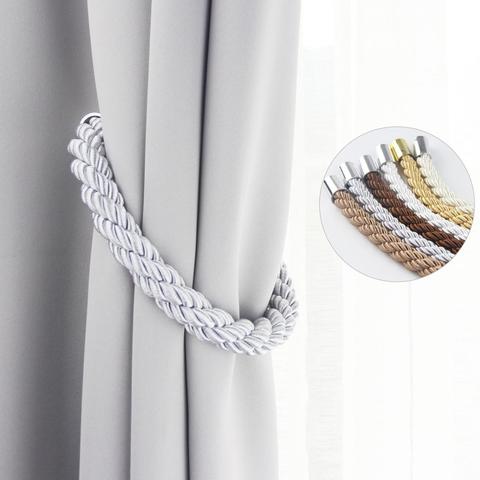 Curtain Magnet Buckle Curtain Buckle Binding Rope PunchFree Magnetic SolidColor Decor Hanging Pendant Curtain Tie Buckle Tieback ► Photo 1/6