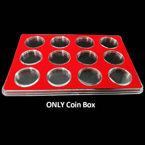12 Grids Coin Display Tray Penny Storage Coin Collection Box Protective Transparent Coins Display Case Storage Organizer Holder ► Photo 1/5