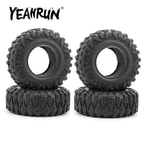 YEAHRUN 1/4Pcs Universal Wear-resisting Dragon Claw 2.2 inch Wheel Rim Rubber Tires for Wraith 90018 1/10 RC Rock Crawler Car ► Photo 1/6