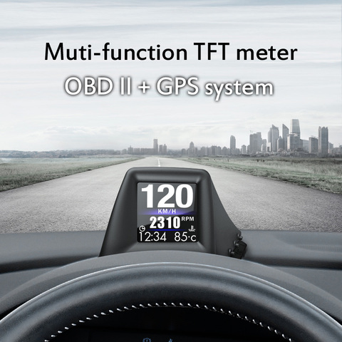 A401 HUD Head-Up Display OBD+GPS Dual System Smart Gauge Driving Stopwatch Speedometer Odometer Digital Meter Alarm System ► Photo 1/6