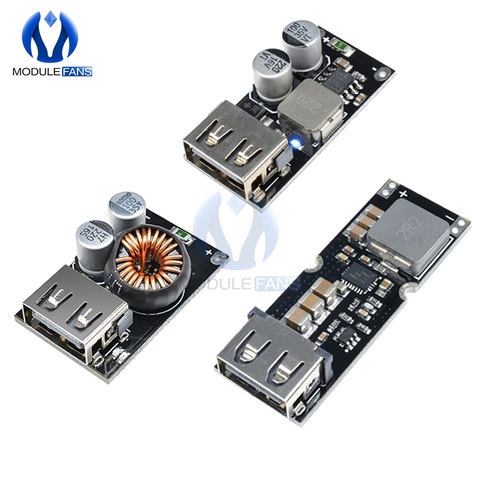 QC3.0 QC2.0 USB DC-DC Buck Converter Charging Step Down Module 6V-32V 9V 12V 24V to Fast Quick Charger Circuit Board  3V 5V 12V ► Photo 1/6