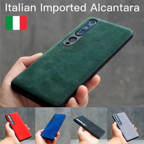 YMW ALCANTARA Case for Xiaomi10 Pro 5G 9 8 6 Luxury Artificial Leather Business TPU Turn Fur Phone Cases For Xiaomi9 Cover ► Photo 1/6