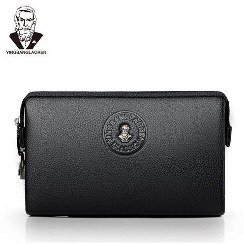 Men's Coded Lock Day Clutch Anti-theft Business Handbag Male Big Capacity Zipper Long Wallet Phone Case Cards Holder ► Photo 1/6