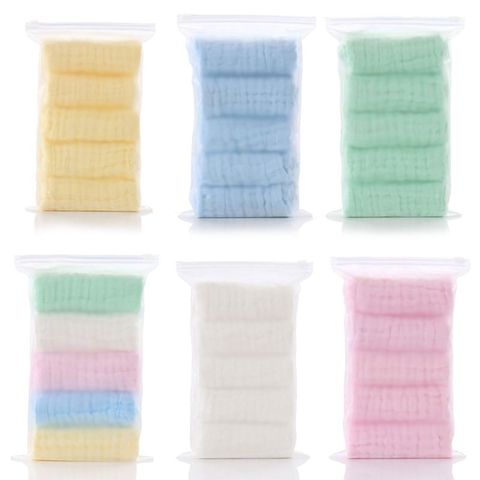 5pcs/lot Baby Handkerchief Square Baby Face Towel 30x30cm Muslin Cotton Infant Face Towel Wipe Cloth ► Photo 1/6