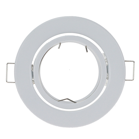White Round GU10 Surface Mounting Aluminum Frame For Led  Fixtures Downlight MR16 Fitting Mounting Ceiling Spot Lights Frame ► Photo 1/6