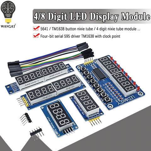 TM1638 Module TM1637 4 Key Display For AVR Arduino MAX7219 Digital LED Tube 8-Bit 74HC595 ► Photo 1/6